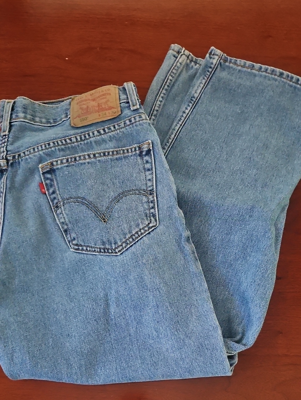 Levi's Light Blue relaxed fit, blank tab Denim Jeans